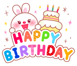 Adorable fluffy bunny sticker #9590344