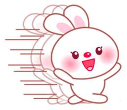Adorable fluffy bunny sticker #9590347