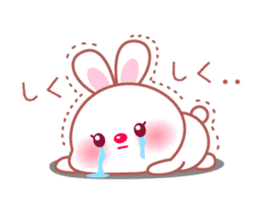 Adorable fluffy bunny sticker #9590354