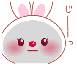 Adorable fluffy bunny sticker #9590356