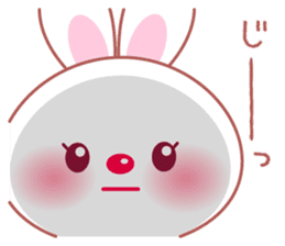 Adorable fluffy bunny sticker #9590356