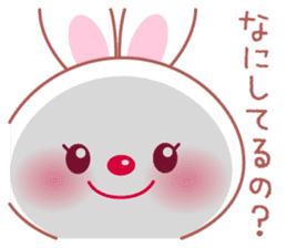Adorable fluffy bunny sticker #9590357