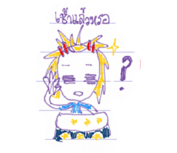 Paper girl from the school notebook sticker #9590871