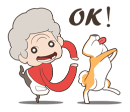 Fat granny & Mischief Shiba(zh-tw) sticker #9591360