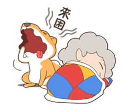 Fat granny & Mischief Shiba(zh-tw) sticker #9591368