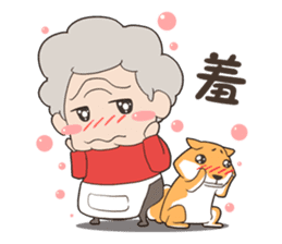 Fat granny & Mischief Shiba(zh-tw) sticker #9591369