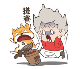 Fat granny & Mischief Shiba(zh-tw) sticker #9591375