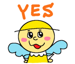 Yellow fairy sticker sticker #9592080