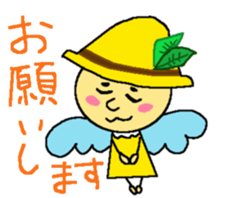 Yellow fairy sticker sticker #9592084