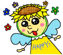 Yellow fairy sticker sticker #9592091