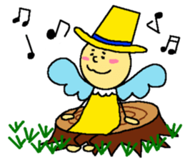 Yellow fairy sticker sticker #9592106