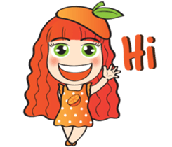 Orange cute girl (Fruit Ver.2) sticker #9593000