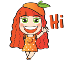 Orange cute girl (Fruit Ver.2) sticker #9593000
