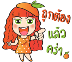 Orange cute girl (Fruit Ver.2) sticker #9593001