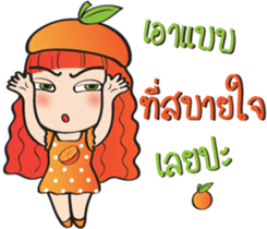 Orange cute girl (Fruit Ver.2) sticker #9593002