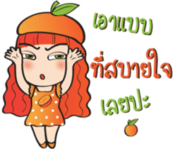 Orange cute girl (Fruit Ver.2) sticker #9593002