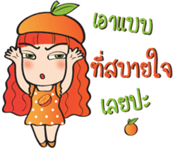 Orange cute girl (Fruit Ver.2) sticker #9593002