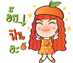 Orange cute girl (Fruit Ver.2) sticker #9593004