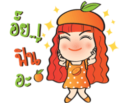 Orange cute girl (Fruit Ver.2) sticker #9593004