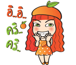 Orange cute girl (Fruit Ver.2) sticker #9593005
