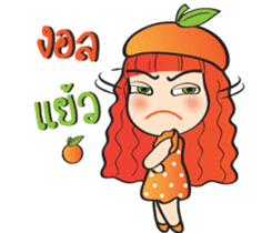 Orange cute girl (Fruit Ver.2) sticker #9593006