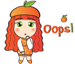 Orange cute girl (Fruit Ver.2) sticker #9593012