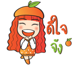 Orange cute girl (Fruit Ver.2) sticker #9593013