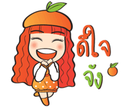 Orange cute girl (Fruit Ver.2) sticker #9593013