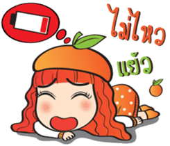 Orange cute girl (Fruit Ver.2) sticker #9593016