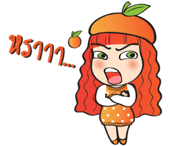 Orange cute girl (Fruit Ver.2) sticker #9593018