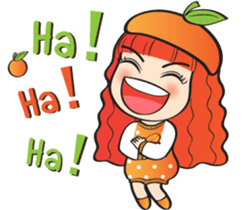 Orange cute girl (Fruit Ver.2) sticker #9593019