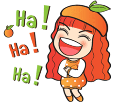 Orange cute girl (Fruit Ver.2) sticker #9593019