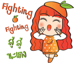 Orange cute girl (Fruit Ver.2) sticker #9593020