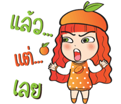 Orange cute girl (Fruit Ver.2) sticker #9593021