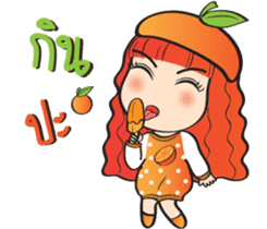 Orange cute girl (Fruit Ver.2) sticker #9593022