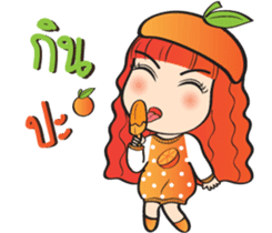 Orange cute girl (Fruit Ver.2) sticker #9593022