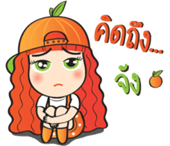 Orange cute girl (Fruit Ver.2) sticker #9593025