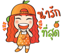 Orange cute girl (Fruit Ver.2) sticker #9593027