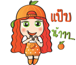 Orange cute girl (Fruit Ver.2) sticker #9593029