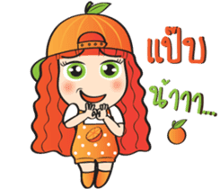 Orange cute girl (Fruit Ver.2) sticker #9593029