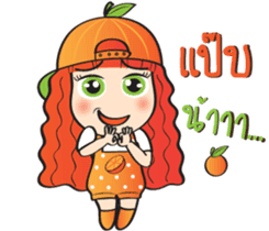 Orange cute girl (Fruit Ver.2) sticker #9593029