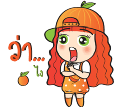 Orange cute girl (Fruit Ver.2) sticker #9593031