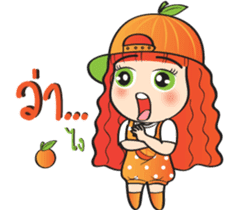 Orange cute girl (Fruit Ver.2) sticker #9593031