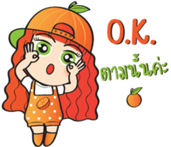Orange cute girl (Fruit Ver.2) sticker #9593032