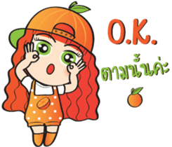 Orange cute girl (Fruit Ver.2) sticker #9593032