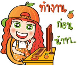 Orange cute girl (Fruit Ver.2) sticker #9593033