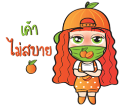 Orange cute girl (Fruit Ver.2) sticker #9593034