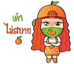 Orange cute girl (Fruit Ver.2) sticker #9593034