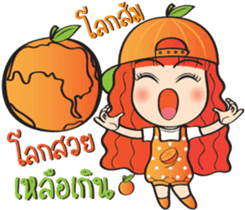Orange cute girl (Fruit Ver.2) sticker #9593035