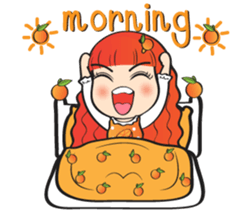 Orange cute girl (Fruit Ver.2) sticker #9593036